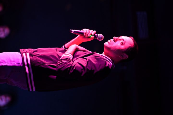 Seetha with event attendees