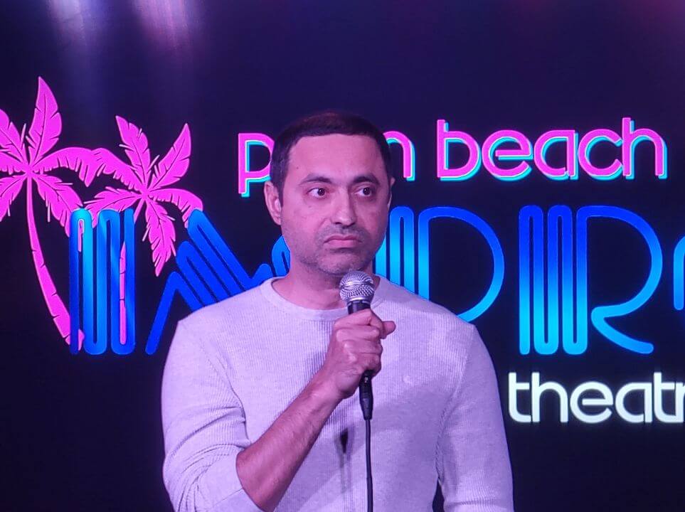 Seetha on stage with audience